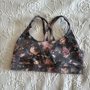 Lululemon Rose Print Sports Bra